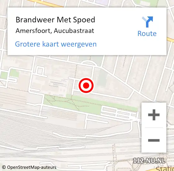 Locatie op kaart van de 112 melding: Brandweer Met Spoed Naar Amersfoort, Aucubastraat op 7 juni 2022 21:57