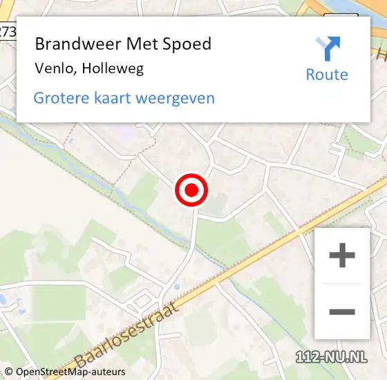 Locatie op kaart van de 112 melding: Brandweer Met Spoed Naar Venlo, Holleweg op 8 juni 2022 04:08