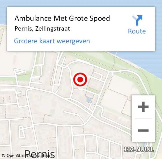 Locatie op kaart van de 112 melding: Ambulance Met Grote Spoed Naar Pernis, Zellingstraat op 8 juni 2022 07:22