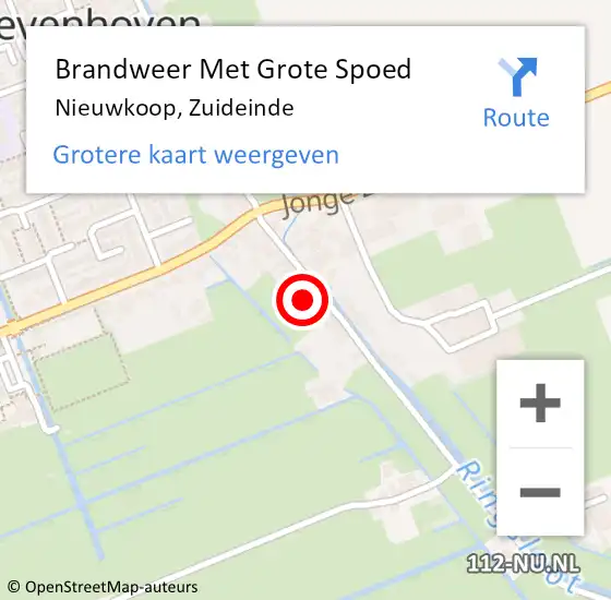 Locatie op kaart van de 112 melding: Brandweer Met Grote Spoed Naar Nieuwkoop, Zuideinde op 8 juni 2022 08:12