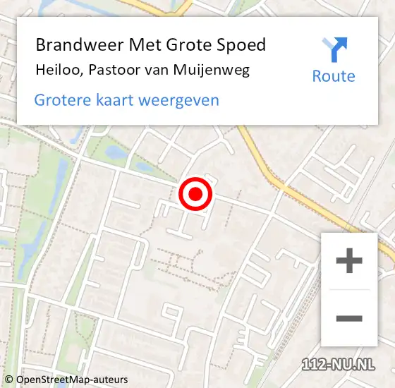 Locatie op kaart van de 112 melding: Brandweer Met Grote Spoed Naar Heiloo, Pastoor van Muijenweg op 8 juni 2022 09:45