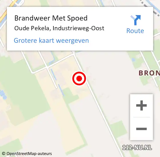 Locatie op kaart van de 112 melding: Brandweer Met Spoed Naar Oude Pekela, Industrieweg-Oost op 8 juni 2022 14:32
