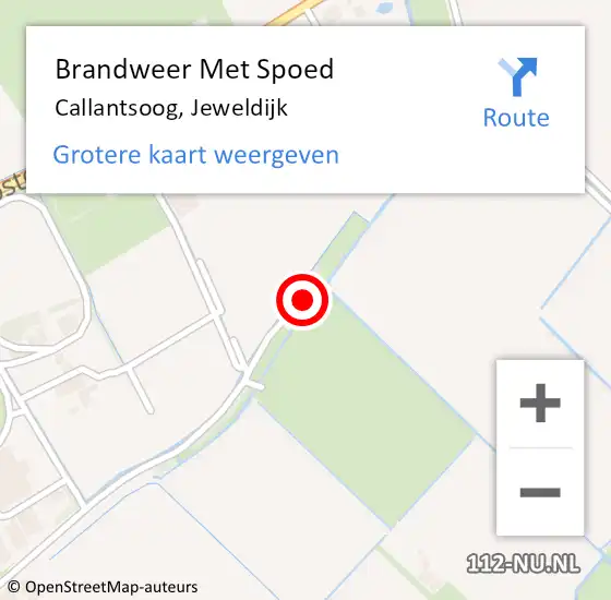 Locatie op kaart van de 112 melding: Brandweer Met Spoed Naar Callantsoog, Jeweldijk op 8 juni 2022 16:28