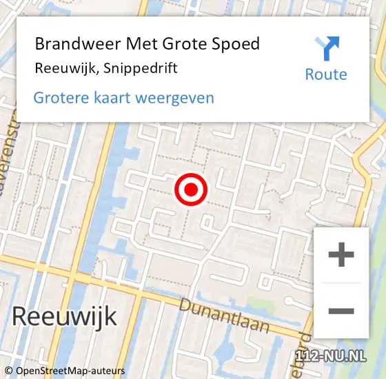 Locatie op kaart van de 112 melding: Brandweer Met Grote Spoed Naar Reeuwijk, Snippedrift op 8 juni 2022 19:15