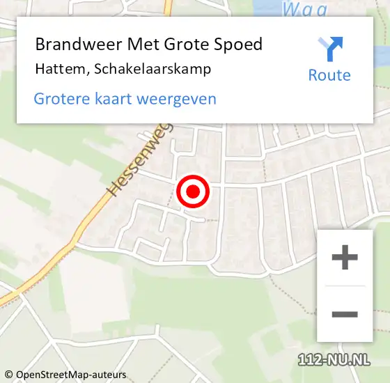 Locatie op kaart van de 112 melding: Brandweer Met Grote Spoed Naar Hattem, Schakelaarskamp op 8 juni 2022 22:21