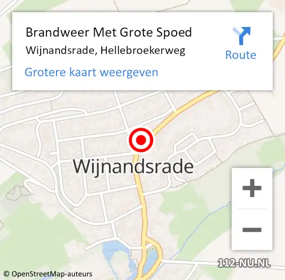 Locatie op kaart van de 112 melding: Brandweer Met Grote Spoed Naar Wijnandsrade, Hellebroekerweg op 9 juni 2022 09:48