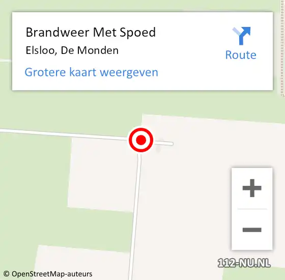 Locatie op kaart van de 112 melding: Brandweer Met Spoed Naar Elsloo, De Monden op 9 juni 2022 12:03