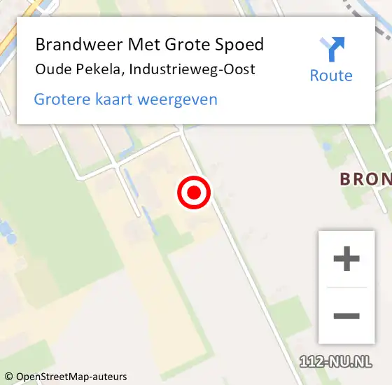 Locatie op kaart van de 112 melding: Brandweer Met Grote Spoed Naar Oude Pekela, Industrieweg-Oost op 9 juni 2022 14:24