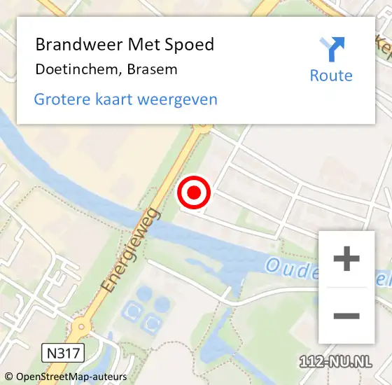 Locatie op kaart van de 112 melding: Brandweer Met Spoed Naar Doetinchem, Brasem op 8 oktober 2013 20:39