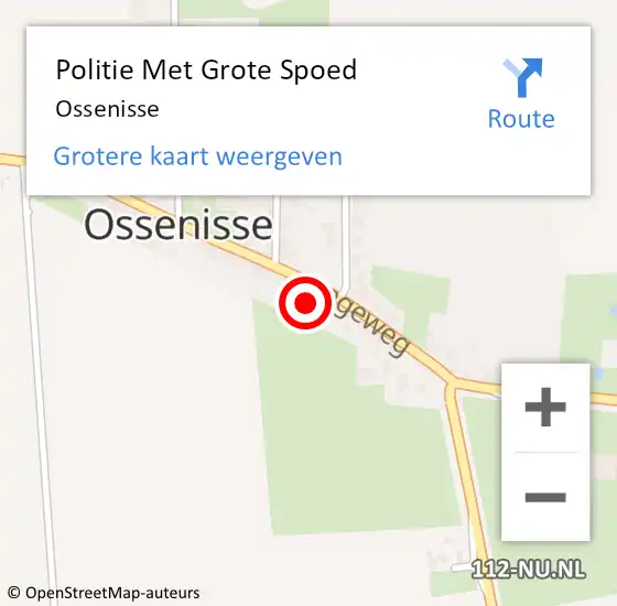 Locatie op kaart van de 112 melding: Politie Met Grote Spoed Naar Ossenisse op 9 juni 2022 21:11