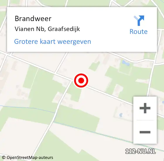 Locatie op kaart van de 112 melding: Brandweer Vianen Nb, Graafsedijk op 19 juli 2014 17:50