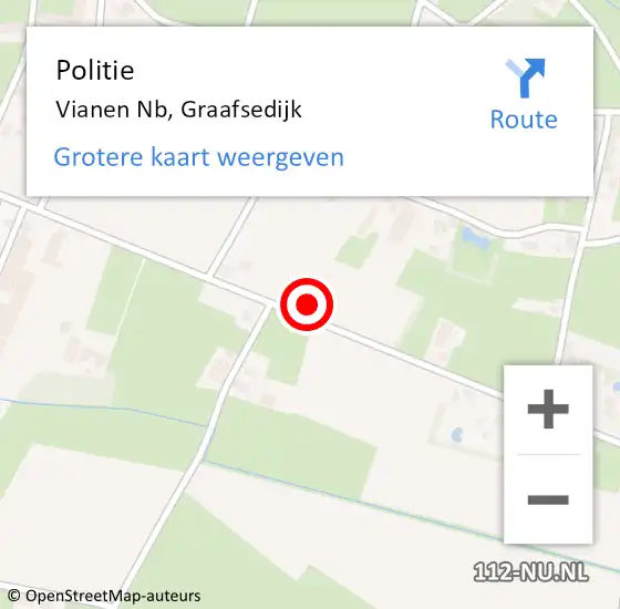 Locatie op kaart van de 112 melding: Politie Vianen Nb, Graafsedijk op 19 juli 2014 17:50