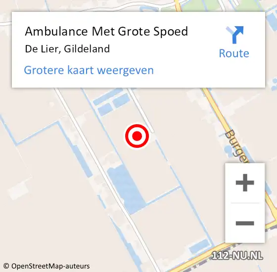 Locatie op kaart van de 112 melding: Ambulance Met Grote Spoed Naar De Lier, Gildeland op 9 juni 2022 23:22