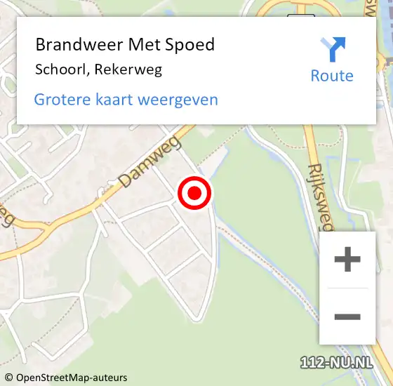 Locatie op kaart van de 112 melding: Brandweer Met Spoed Naar Schoorl, Rekerweg op 10 juni 2022 11:09