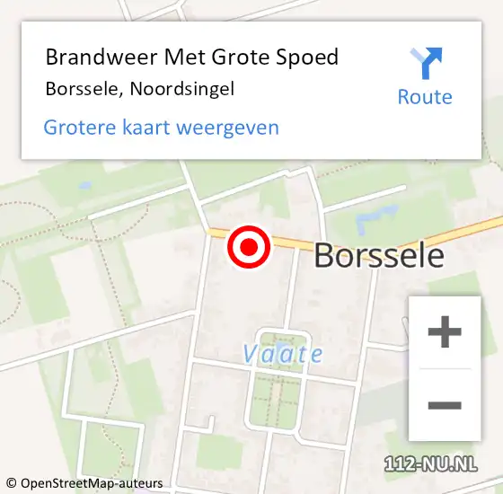 Locatie op kaart van de 112 melding: Brandweer Met Grote Spoed Naar Borssele, Noordsingel op 10 juni 2022 13:41