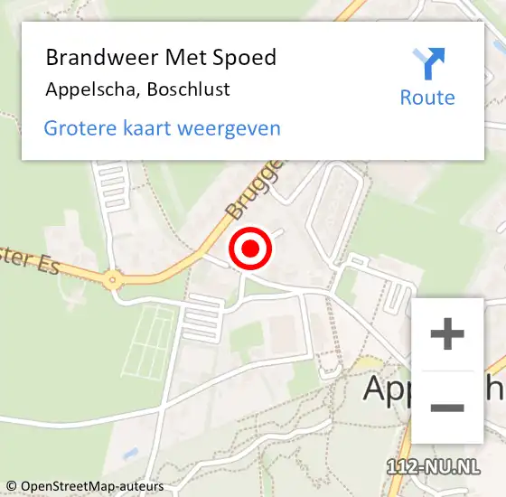 Locatie op kaart van de 112 melding: Brandweer Met Spoed Naar Appelscha, Boschlust op 10 juni 2022 14:22