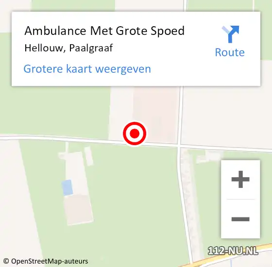 Locatie op kaart van de 112 melding: Ambulance Met Grote Spoed Naar Hellouw, Paalgraaf op 10 juni 2022 17:10