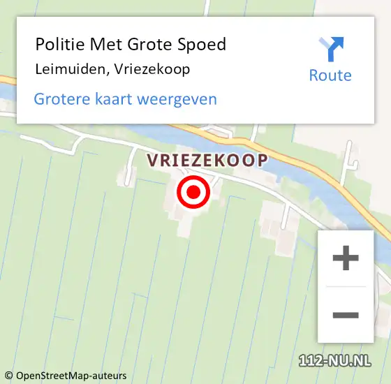 Locatie op kaart van de 112 melding: Politie Met Grote Spoed Naar Leimuiden, Vriezekoop op 11 juni 2022 05:54