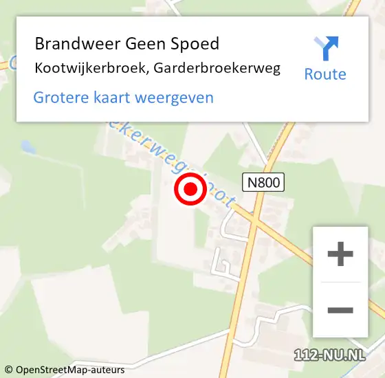 Locatie op kaart van de 112 melding: Brandweer Geen Spoed Naar Kootwijkerbroek, Garderbroekerweg op 11 juni 2022 06:16