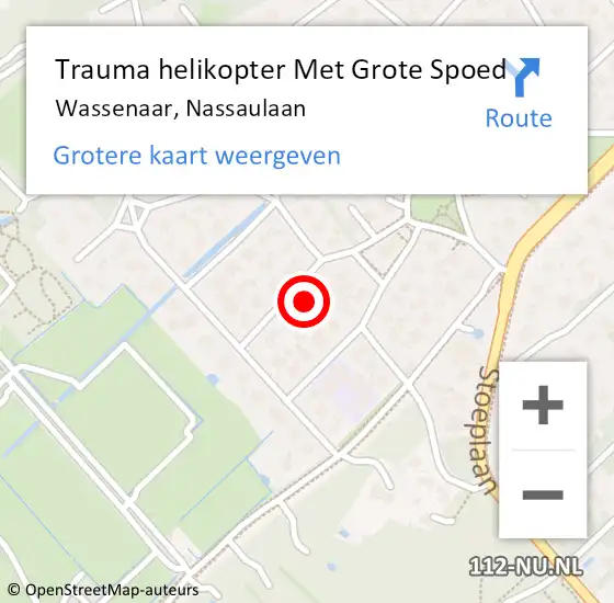 Locatie op kaart van de 112 melding: Trauma helikopter Met Grote Spoed Naar Wassenaar, Nassaulaan op 11 juni 2022 10:11