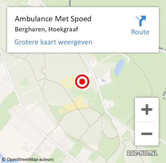 Locatie op kaart van de 112 melding: Ambulance Met Spoed Naar Bergharen, Hoekgraaf op 11 juni 2022 16:06