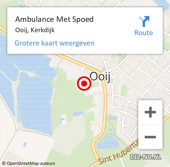 Locatie op kaart van de 112 melding: Ambulance Met Spoed Naar Ooij, Kerkdijk op 11 juni 2022 18:23