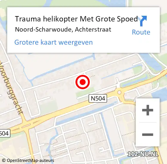 Locatie op kaart van de 112 melding: Trauma helikopter Met Grote Spoed Naar Noord-Scharwoude, Achterstraat op 11 juni 2022 19:57