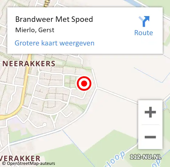 Locatie op kaart van de 112 melding: Brandweer Met Spoed Naar Mierlo, Gerst op 11 juni 2022 19:59