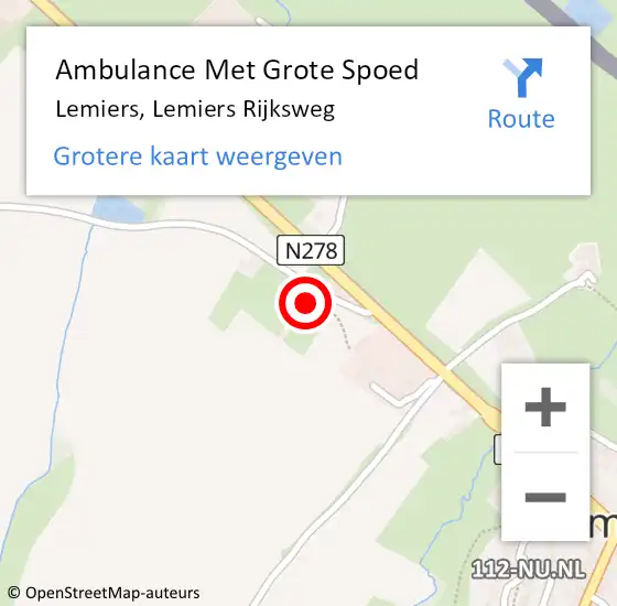 Locatie op kaart van de 112 melding: Ambulance Met Grote Spoed Naar Lemiers, Lemiers Rijksweg op 19 juli 2014 21:36