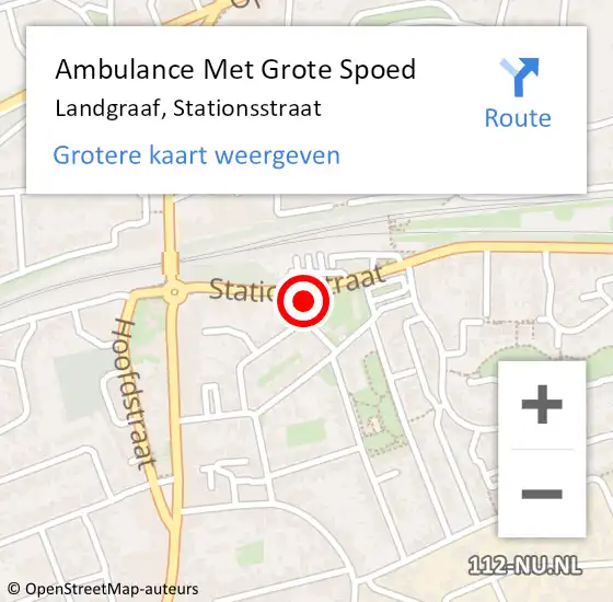 Locatie op kaart van de 112 melding: Ambulance Met Grote Spoed Naar Landgraaf, Stationsstraat op 19 juli 2014 22:48