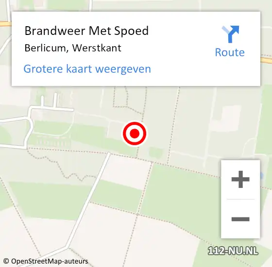 Locatie op kaart van de 112 melding: Brandweer Met Spoed Naar Berlicum, Werstkant op 12 juni 2022 23:32