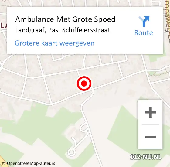 Locatie op kaart van de 112 melding: Ambulance Met Grote Spoed Naar Landgraaf, Past Schiffelersstraat op 20 juli 2014 00:46