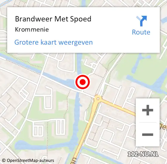 Locatie op kaart van de 112 melding: Brandweer Met Spoed Naar Krommenie op 13 juni 2022 16:44