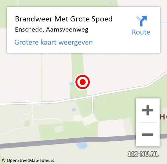 Locatie op kaart van de 112 melding: Brandweer Met Grote Spoed Naar Enschede, Aamsveenweg op 13 juni 2022 19:35