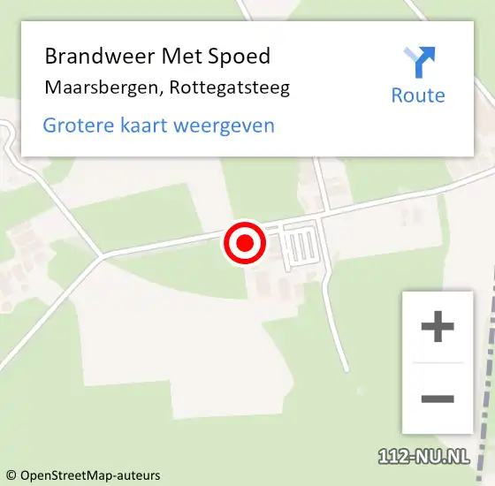 Locatie op kaart van de 112 melding: Brandweer Met Spoed Naar Maarsbergen, Rottegatsteeg op 13 juni 2022 22:06