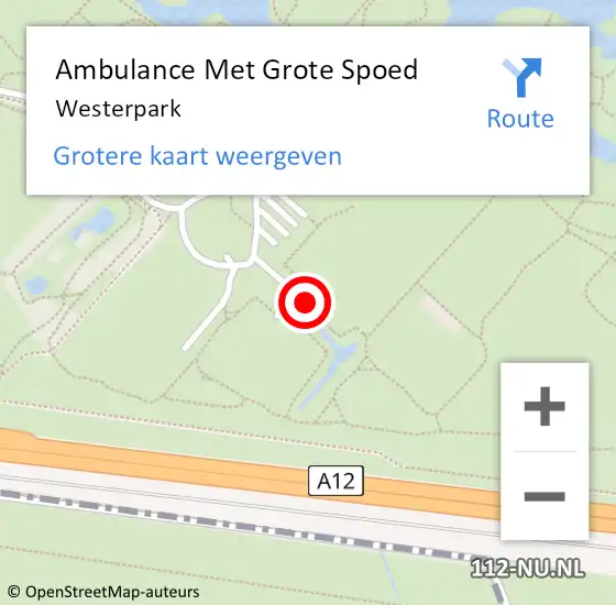 Locatie op kaart van de 112 melding: Ambulance Met Grote Spoed Naar Westerpark op 20 juli 2014 03:23