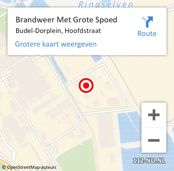 Locatie op kaart van de 112 melding: Brandweer Met Grote Spoed Naar Budel-Dorplein, Hoofdstraat op 14 juni 2022 05:15