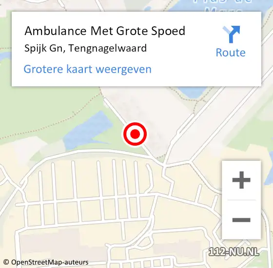 Locatie op kaart van de 112 melding: Ambulance Met Grote Spoed Naar Spijk Gn, Tengnagelwaard op 14 juni 2022 08:29
