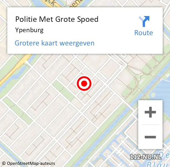 Locatie op kaart van de 112 melding: Politie Met Grote Spoed Naar Ypenburg op 14 juni 2022 08:45