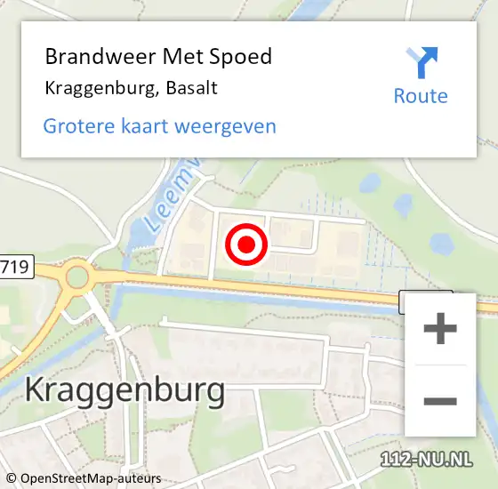 Locatie op kaart van de 112 melding: Brandweer Met Spoed Naar Kraggenburg, Basalt op 14 juni 2022 09:41