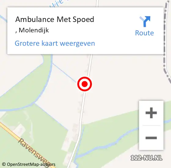 Locatie op kaart van de 112 melding: Ambulance Met Spoed Naar Oudenhoorn, Molendijk op 14 juni 2022 11:08