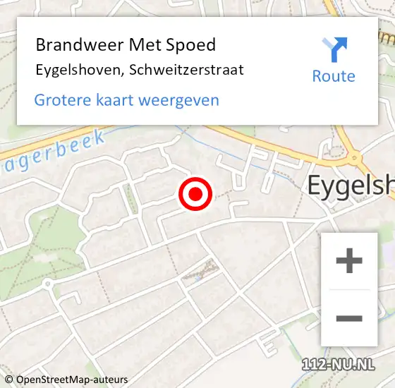 Locatie op kaart van de 112 melding: Brandweer Met Spoed Naar Eygelshoven, Schweitzerstraat op 14 juni 2022 16:39