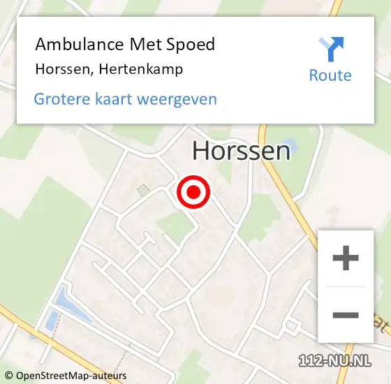 Locatie op kaart van de 112 melding: Ambulance Met Spoed Naar Horssen, Hertenkamp op 15 juni 2022 09:55
