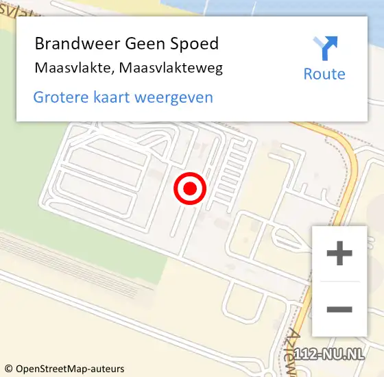 Locatie op kaart van de 112 melding: Brandweer Geen Spoed Naar Maasvlakte, Maasvlakteweg op 15 juni 2022 13:43