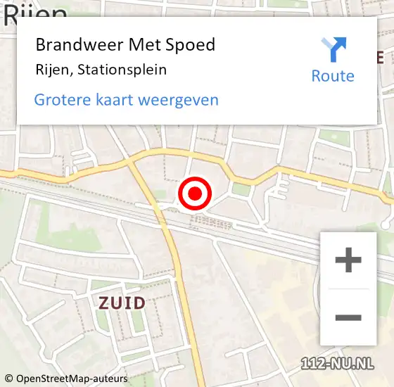 Locatie op kaart van de 112 melding: Brandweer Met Spoed Naar Rijen, Stationsplein op 15 juni 2022 22:00