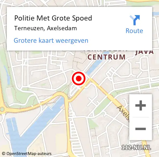 Locatie op kaart van de 112 melding: Politie Met Grote Spoed Naar Terneuzen, Axelsedam op 16 juni 2022 08:27