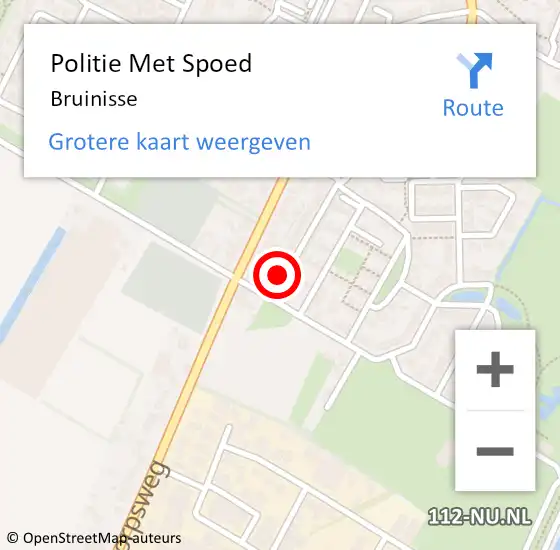 Locatie op kaart van de 112 melding: Politie Met Spoed Naar Bruinisse op 16 juni 2022 10:18
