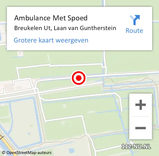 Locatie op kaart van de 112 melding: Ambulance Met Spoed Naar Breukelen Ut, Laan van Guntherstein op 20 juli 2014 11:05