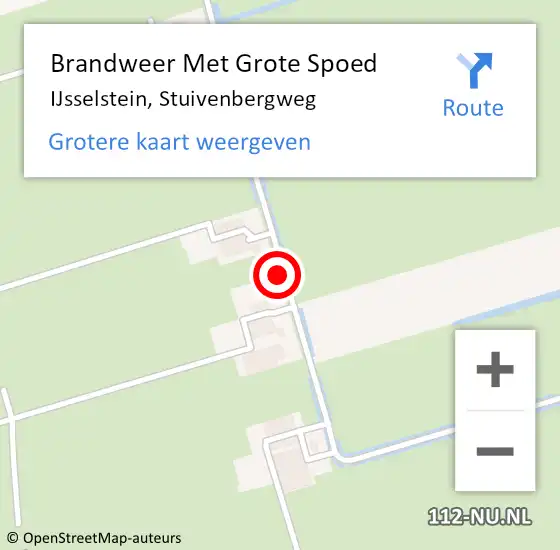 Locatie op kaart van de 112 melding: Brandweer Met Grote Spoed Naar IJsselstein, Stuivenbergweg op 16 juni 2022 14:23