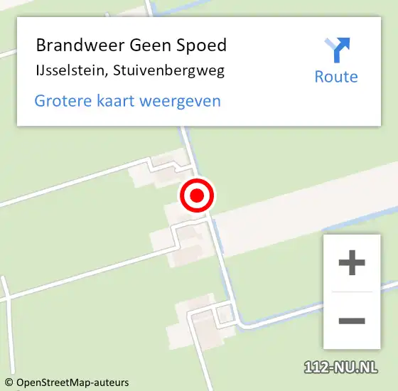 Locatie op kaart van de 112 melding: Brandweer Geen Spoed Naar IJsselstein, Stuivenbergweg op 16 juni 2022 14:28